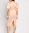 Peachy Puff Balloon Sleeve Bodycon Dress -DS1015