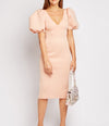 Peachy Puff Balloon Sleeve Bodycon Dress -DS1015