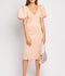 Peachy Puff Balloon Sleeve Bodycon Dress -DS1015