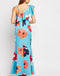 Ruffle Hem Floral Print Slit Front Maxi Dress -DS1017