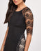 Lace Insert Panel Bodycon Dress -DS1024