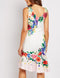 Sleeveless Floral Print Dress with embellishment -DS1035