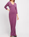 Embellished 3/4 Sleeve Length Maxi Dress -DS1040