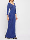 Embellished 3/4 Sleeve Length Maxi Dress -DS1040