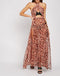 Maxi Glam Animal Leopard Print Split Beach Wear Cover up -DS1054