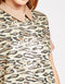 Animal Print Sequin Front Shift Dress -DS1066