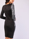 Bodycon Contrast Back Animal Print Shimmer Lurex Dress -DS1078