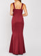 Sleeveless Cocktail Dinner Cross Pleat Side Slit Maxi Dress -DS1085