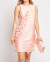 Sleeveless Sash Front Ruffle Detail Mini Dress -DS1105