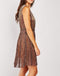 Sleeveless Metallic Shimmer Lurex Pleated Dress -DS1106