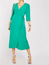 Green Midi Wrap Dress -DS1128