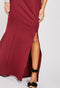 Sleeveless Cocktail Dinner Cross Pleat Side Slit Maxi Dress -DS1085