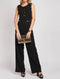 Metal Embellished Solid Sleeveless Luxe Jumpsuit -JS1003