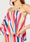 Vibrant Multi stripe Spaghetti Sleeveless Overlay jumpsuit -JS1012