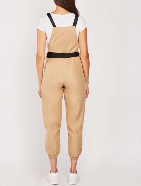 Buckle Up Belted Strap Utility Jumpsuit -JS1015