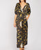 Satin Silk Chain Vintage Printed Jumpsuit -JS1019