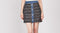 DENIM INSERT BUTTON DETAIL TWEED SKIRT -SK1002