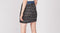 DENIM INSERT BUTTON DETAIL TWEED SKIRT -SK1002