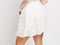 Floral Detail Embossed White  Skirt -SK1004