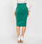 Ruffle Front Midi Pencil Skirt -SK1006