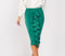 Ruffle Front Midi Pencil Skirt -SK1006