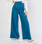 Wrap High Waist Buttoned Front Wide Leg Trousers Pants -TS1006