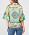 Pussybow Vintage Satin Baroque Print Blouse -TP1001