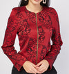 Rose Embroidered Textured Jacket -TP1011