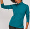 High Neck Green Teal Blue Long Sleeve Top -TP1015