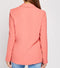 Women's Polyester Lapel Two Button Closure Blazer Pale Orange Peach Pink -TP1022