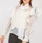 Pussybow Organza exagerrated ruffle detail blouse -TP1038