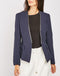 Women's Embellished Collarless Hook Front Tailored Blazer -TP1046