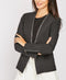 Women's Embellished Collarless Hook Front Tailored Blazer -TP1046