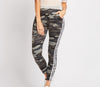 Jogger Grey Camo Leggings with Stripe -TS1003