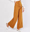 Wrap High Waist Buttoned Front Wide Leg Trousers Pants -TS1006