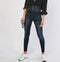 Stretchy Elastic Denim Jean Look Skinny Blue Leggings -TS1007